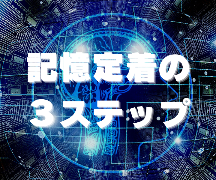 【暗記が苦手を克服！】記憶が定着するまでの３ステップ～記憶定着のメカニズムを知っておこう～